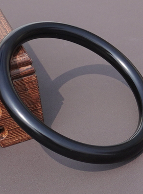 方言品牌细腻漆黑如墨墨玉籽手镯