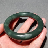 方言和田玉特色精品新疆沙枣青籽料留毛孔高油润内径57mm手镯子w4