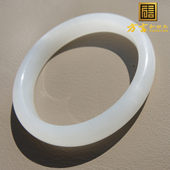 冷门但好玩方言品牌95于田料高脂高白羊脂白玉内径53精品手镯子R