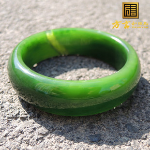 方言企业精品俄罗料老坑 冰底碧菠绿玉带猫眼特色豪华手镯F