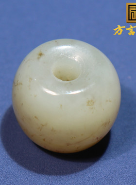 方言精品和田玉佩戴放漏新疆且末糖白玉16mm桶珠DIY配饰锁骨链O2