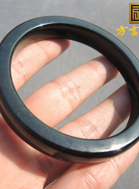 美哭了方言和田玉老熟新疆塔县塔青黑羊脂油润细腻61mm精美手镯S