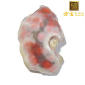 方言精品和田玉放大漏16600元 石榴籽南红籽料玩料美猴王吊坠包金R