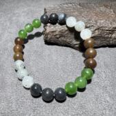 亮眼方言和田玉且末糖俄罗斯碧玉青花白玉青海烟紫多宝8mm手串S6