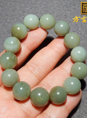 且末蓝带糖有人卡14mm圆珠手串