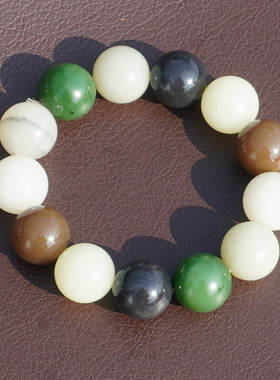 方言和田玉糖玉白玉青花多宝手串