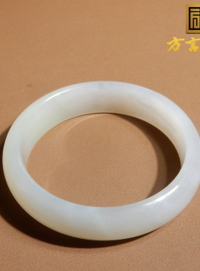 青海老坑料淡烟青紫罗兰57mm手镯