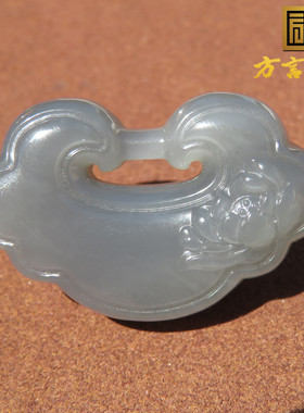 火爆方言品牌和田玉精品级巨漏青海老坑料烟紫色平安锁吊坠挂件w1