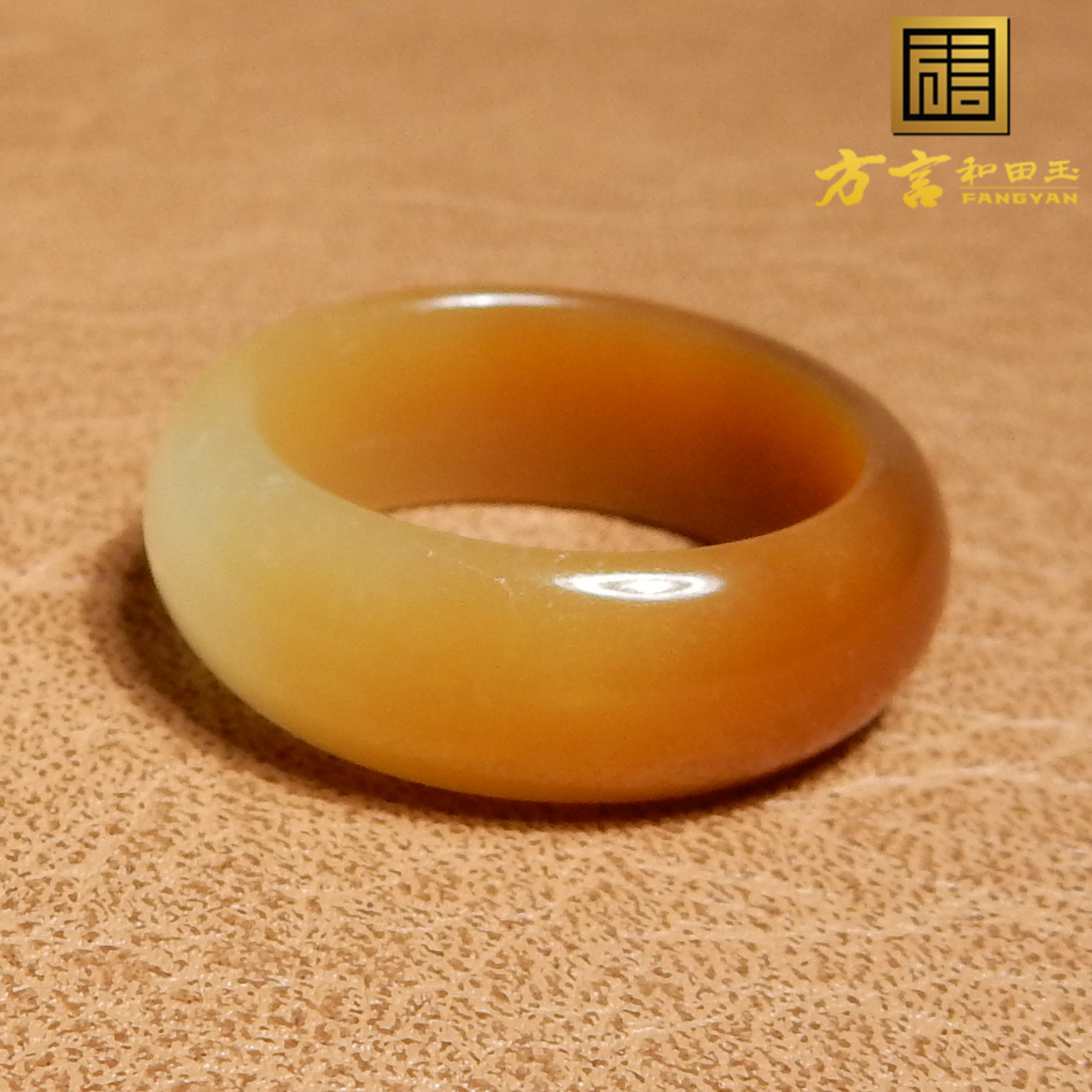 糖白玉内径18mm戒指扳指