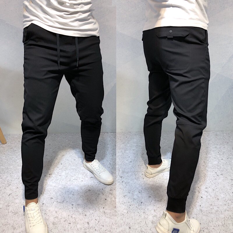 休闲裤男秋冬季新款男士修身束脚裤韩版时尚潮流青年弹力小脚裤子