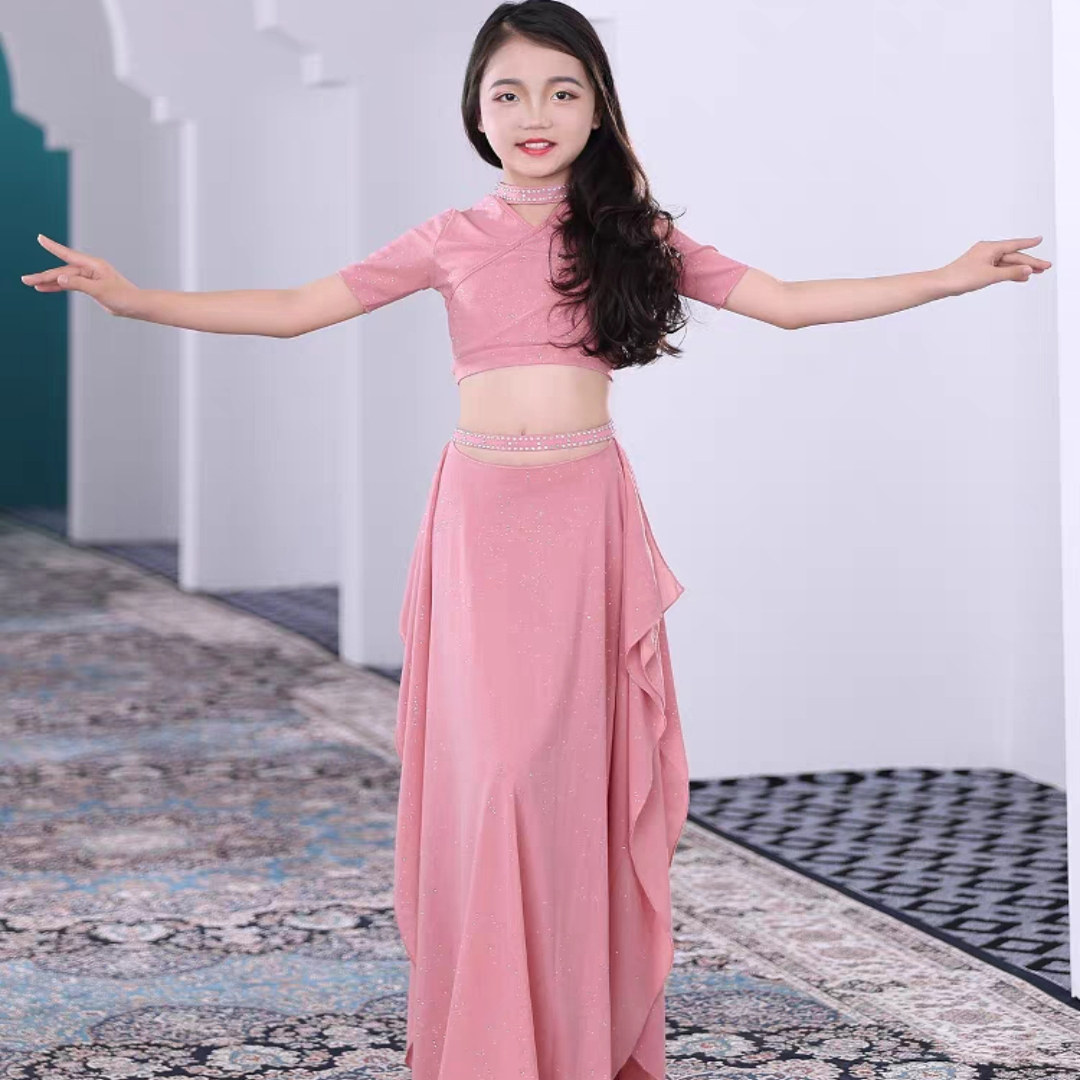 六一儿童李肚皮舞服装新款练功服套装水纱东方舞蹈表演出服亲子装