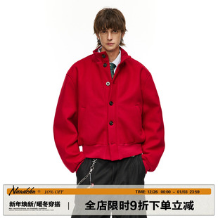 复古cleanfit保暖外套潮 立领棉衣男女冬季 男道美式 短款