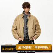 巴恩风工装 男道美式 复古bomber立领飞行员夹克男女boxy短款 外套潮