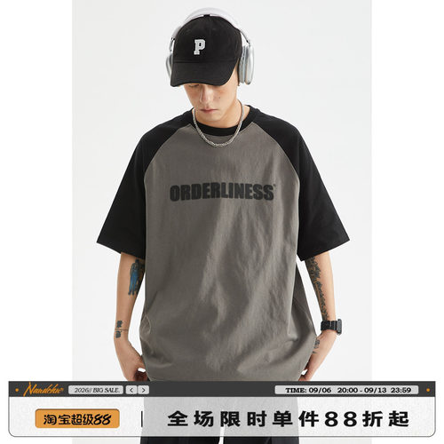 短袖日系青少年字母T恤