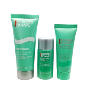 碧欧泉男士新水动力3件套装洁面膏40ml水25mll乳液20ml三件套小样