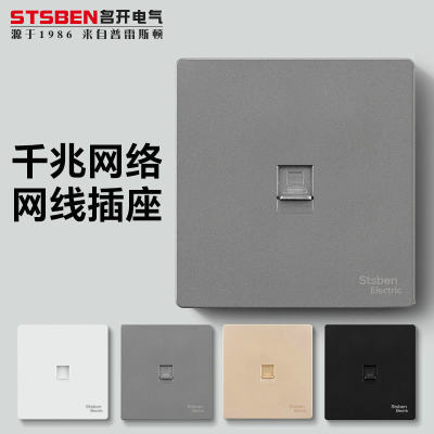 电脑网口六类网线插座千兆网络