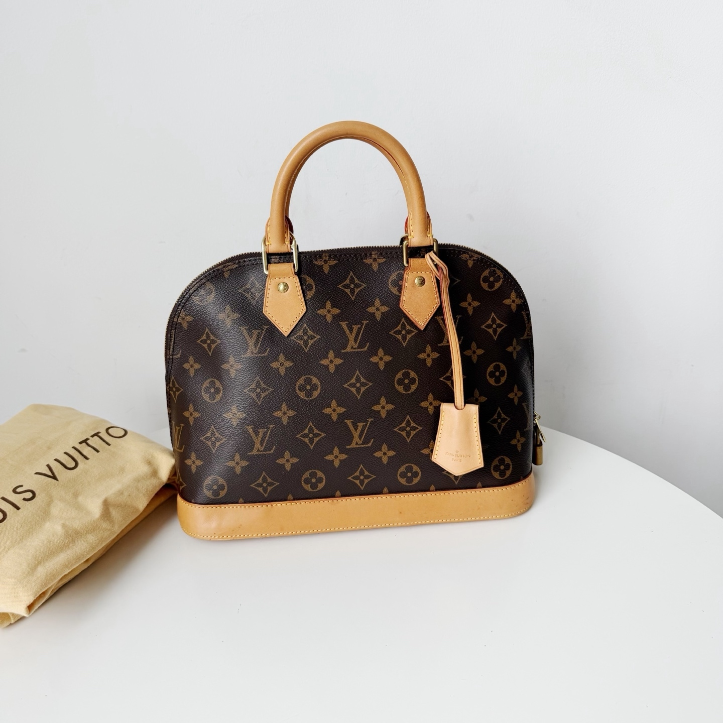 过鉴定特价原皮 二手正品LV老花AIma贝壳包小号手提包31*24cm