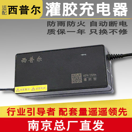 西普尔电动车充电器72V20AH铅酸60三轮32ah电摩48伏3安4A5A灌胶
