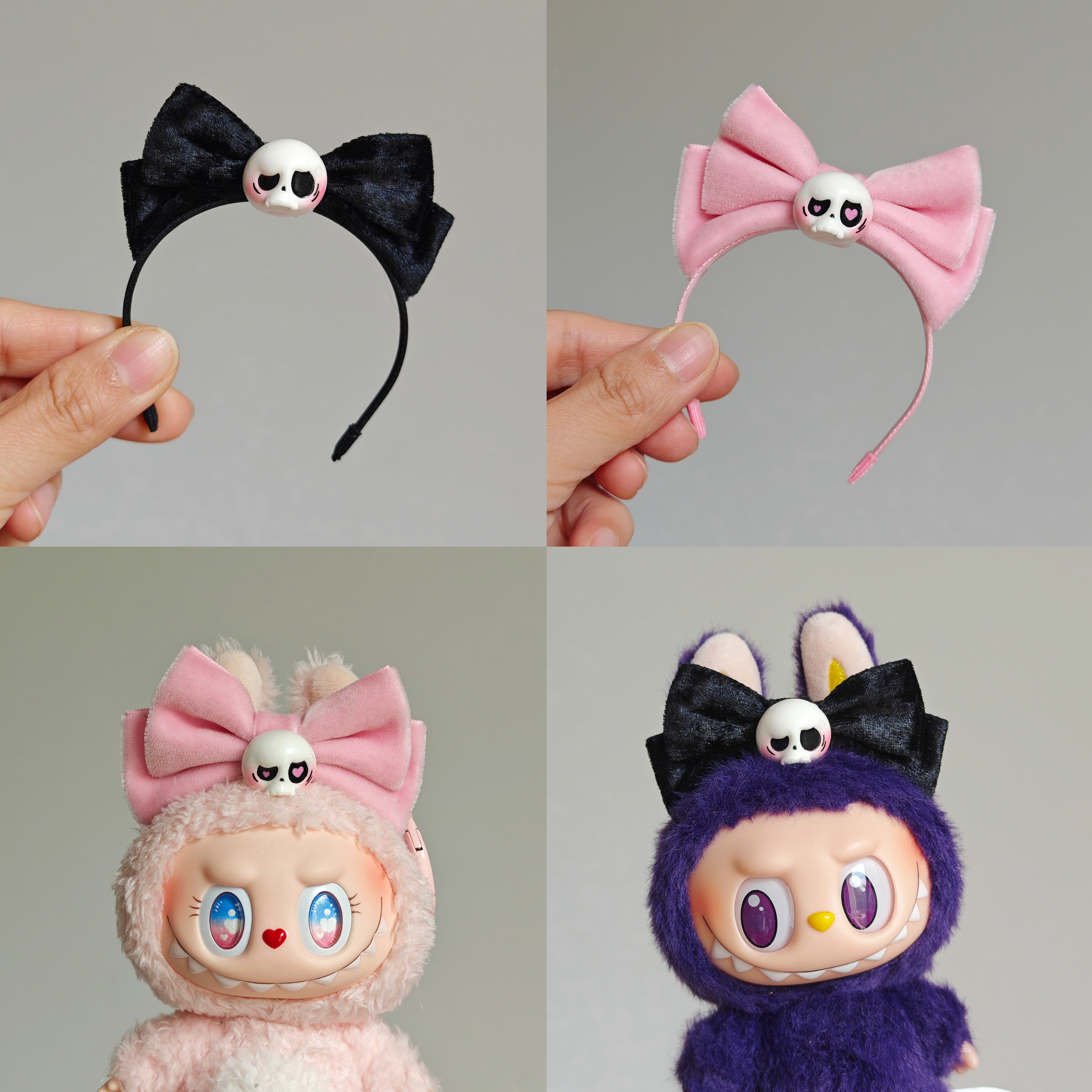 【满3件包邮】拉布布labubu 1/2/3代适用发箍 男朋友骷髅tycoco