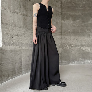 暗黑风垂感无性别长裤山本大摆阔腿裙裤A452--6488--P120图片