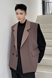 新款复古风西装马甲男经典翻领百搭宽松坎肩外套A452--6162--P85，男装西服套装，电商A452