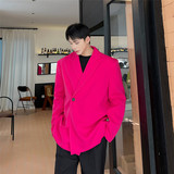 新款韩版糖果色休闲西装男百搭复古风亮色上衣潮A452--6294--P135，男装西服套装，电商A452