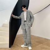 韩版时髦兰格直筒休闲西服裤男潮流百搭休闲长裤潮A452--X02--P65，男装西服，电商A452