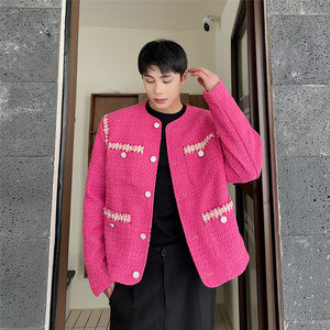 韩版糖果色编织花呢西服复古气质小香风夹克上衣A52--6296--P155图片
