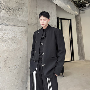 新中式改良版飞机扣立领修身中山装西服外套A452--6269--P125图片