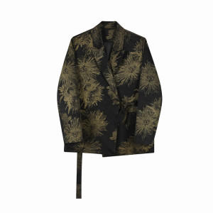 新款复古风细闪印花西装外套高级感休闲西服A452--H183--P145图片