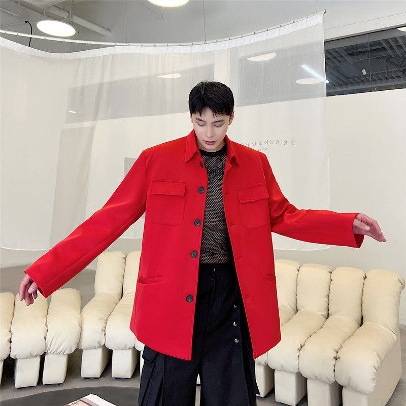 秋上新个性定制空气棉风外套休闲中式西服潮A452--6273--P135,男装西服,电商A452