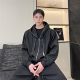 春新款韩版休闲假两件开身外套潮流百搭连帽卫衣A452--H101--P135，女装短外套，电商A452