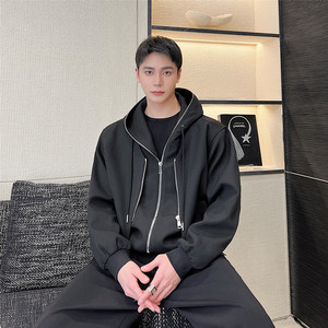 春新款韩版休闲假两件开身外套潮流百搭连帽卫衣A452--H101--P135图片