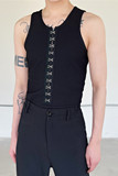 夏上新个性金属扣装饰背心男复古修身套头上衣潮A452--6254--P65，男装背心/马甲，电商A452