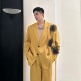 新款设计师款套装西服时髦夜店风舞台装造型套装A452--6521--P235，男装西服，电商A452