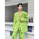 春季新款高级感亮色西服套装时尚潮流休闲西装套装A452-6553-P245，男装西服套装，电商A452