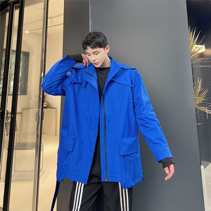 新款帅气英伦口袋装饰风衣外套休闲百搭系带上衣A452--6286--P135图片