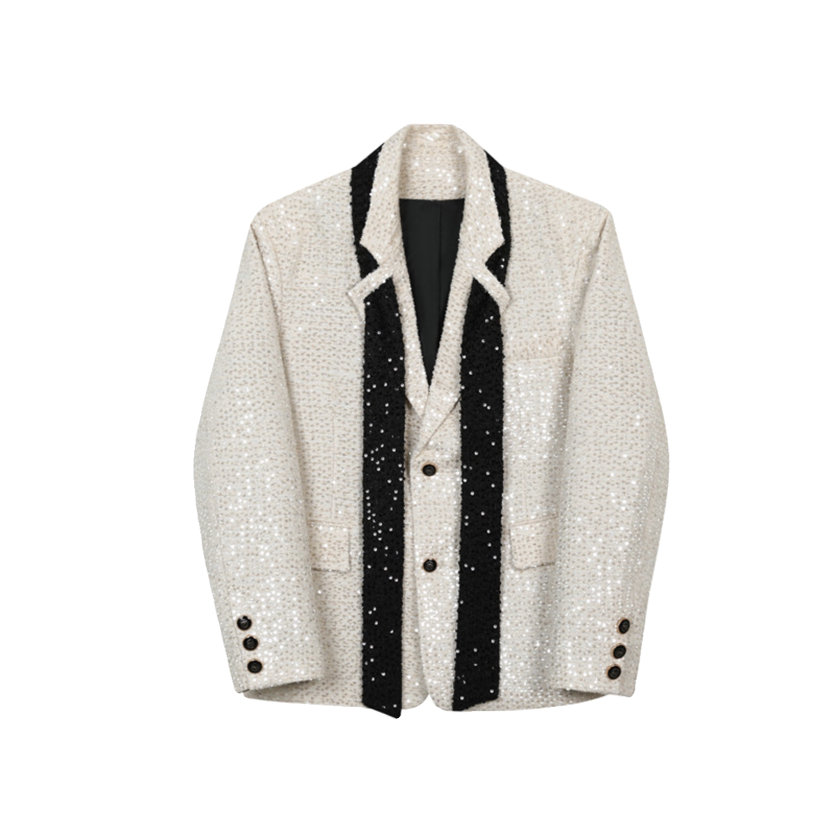 秋冬重工亮片轰趴礼服西装男时髦飘带网红小西装A452--H120--P145,男装西服套装,电商A452