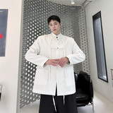 秋上新高街定制盘扣西服外套复古风立领上衣A452--6267--P135，男装西服，电商A452
