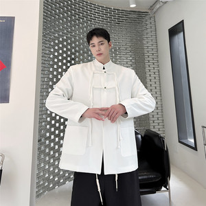 秋上新高街定制盘扣西服外套复古风立领上衣A452--6267--P135图片