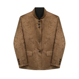 冬装个性定两面穿西服男潮中山装立领西服外套A452--H126--P175，男装西服，电商A452