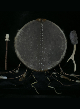 UltreyaDrums 梅花鹿 Shaman鼓 兽骨羽毛 saman鼓 蒙古手鼓 音疗
