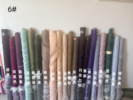 粉色白色黑色紫色100%真丝欧根纱布料 时装裙子手工面料1