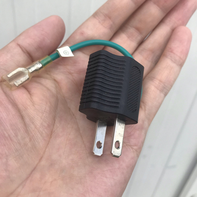 台湾原装转关插头 美标3插转2插插头 带地线插栓 一个价格