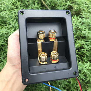 原厂音箱书架落地音箱四位镀金接线柱加厚接线盒音箱分频器配件