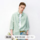 新款 男2026春季 简约宽松纯色尖领衬衣 衬衫 714street肌理天丝长袖
