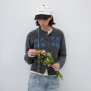 714street女版绣花毛衣开衫
