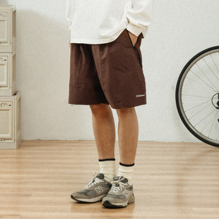 男2023夏季 ins潮牌中裤 新款 复古宽松尼龙休闲裤 美式 714street短裤