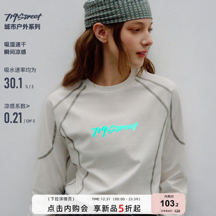 714street女版 T恤 骑行印花长袖