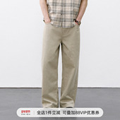 714street美式 潮 直筒休闲长裤 复古水洗做旧纯棉牛仔裤 男2026春季